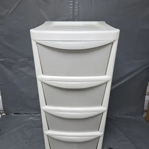 4 DRAWER PLASTIC STORAGE UNIT