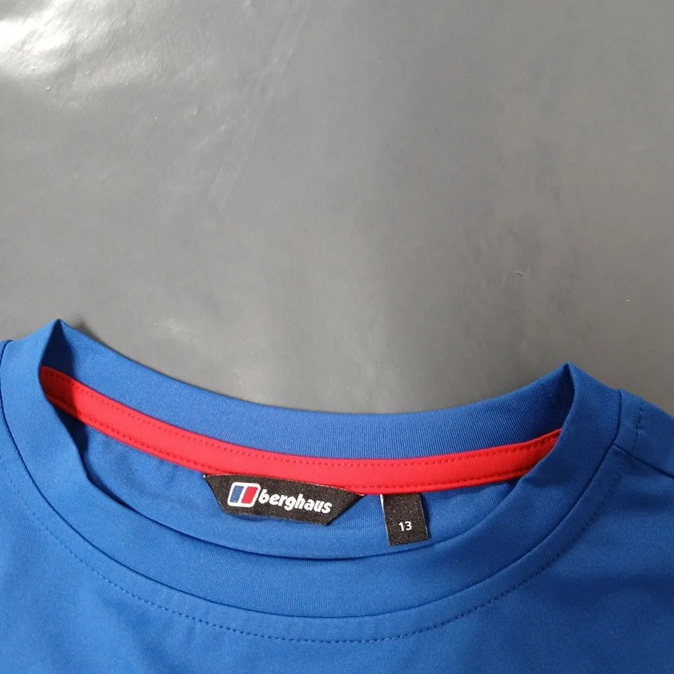 BERGHAUS KIDS' T-SHIRT AND SHORTS – BLUE, UK SIZE 13
