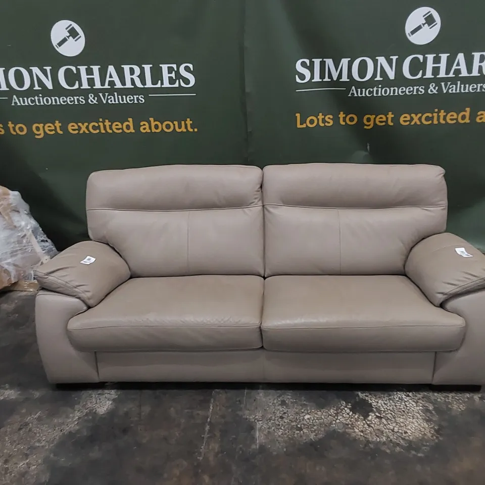DESIGNER 3-SEATER LEATHER SOFA 