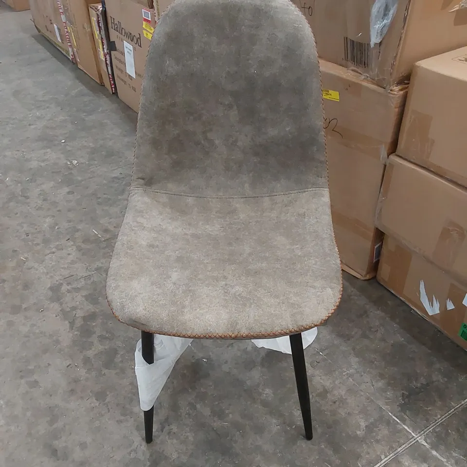BOXED DESIGNER FABRIC UPHOLSTERED DINING CHAIR
