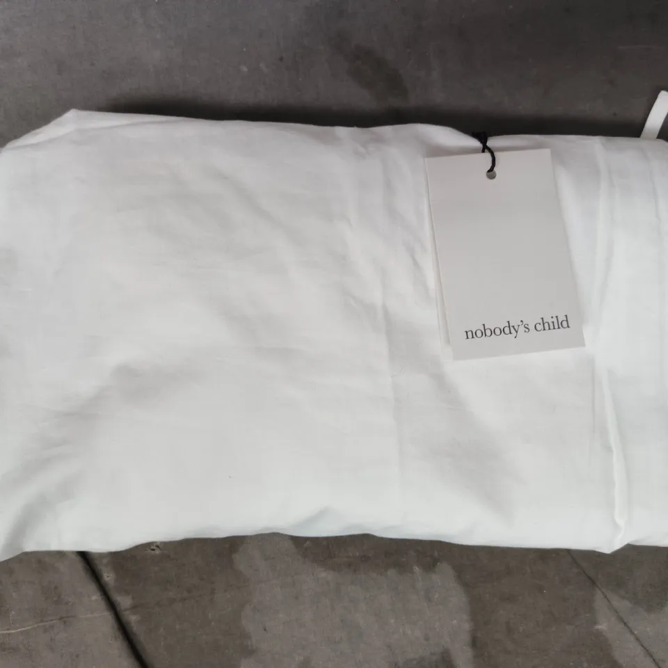 NOBODY'S CHILD BIRDIE SHORT SLEEVE BLOUSE IN WHITE SIZE UK 16