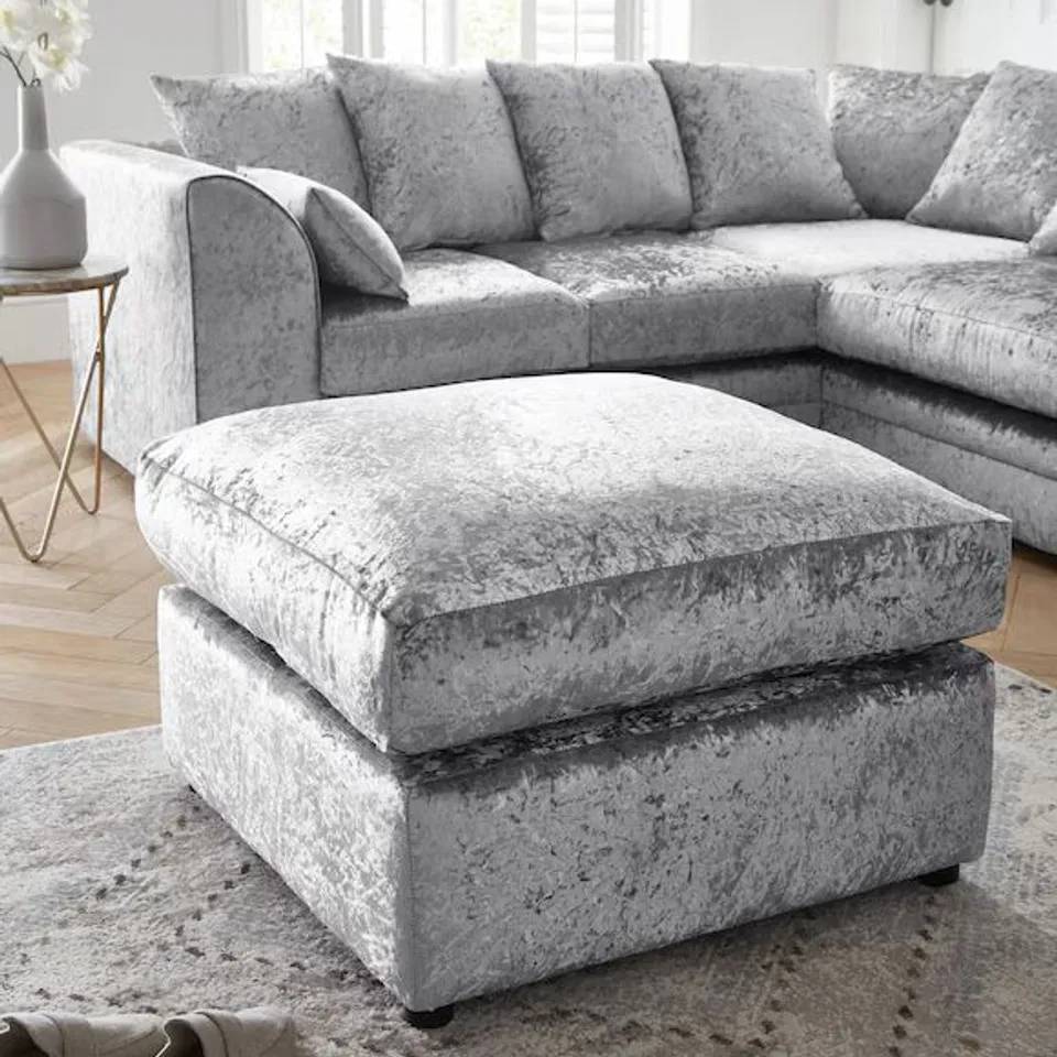 CHICAGO CRUSHED VELVET FOOTSTOOL