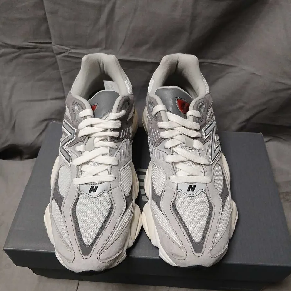 NEW BALANCE SNEAKERS – GREY/WHITE, UK 7 (US 7.5 D, EUR 40.5) MEN