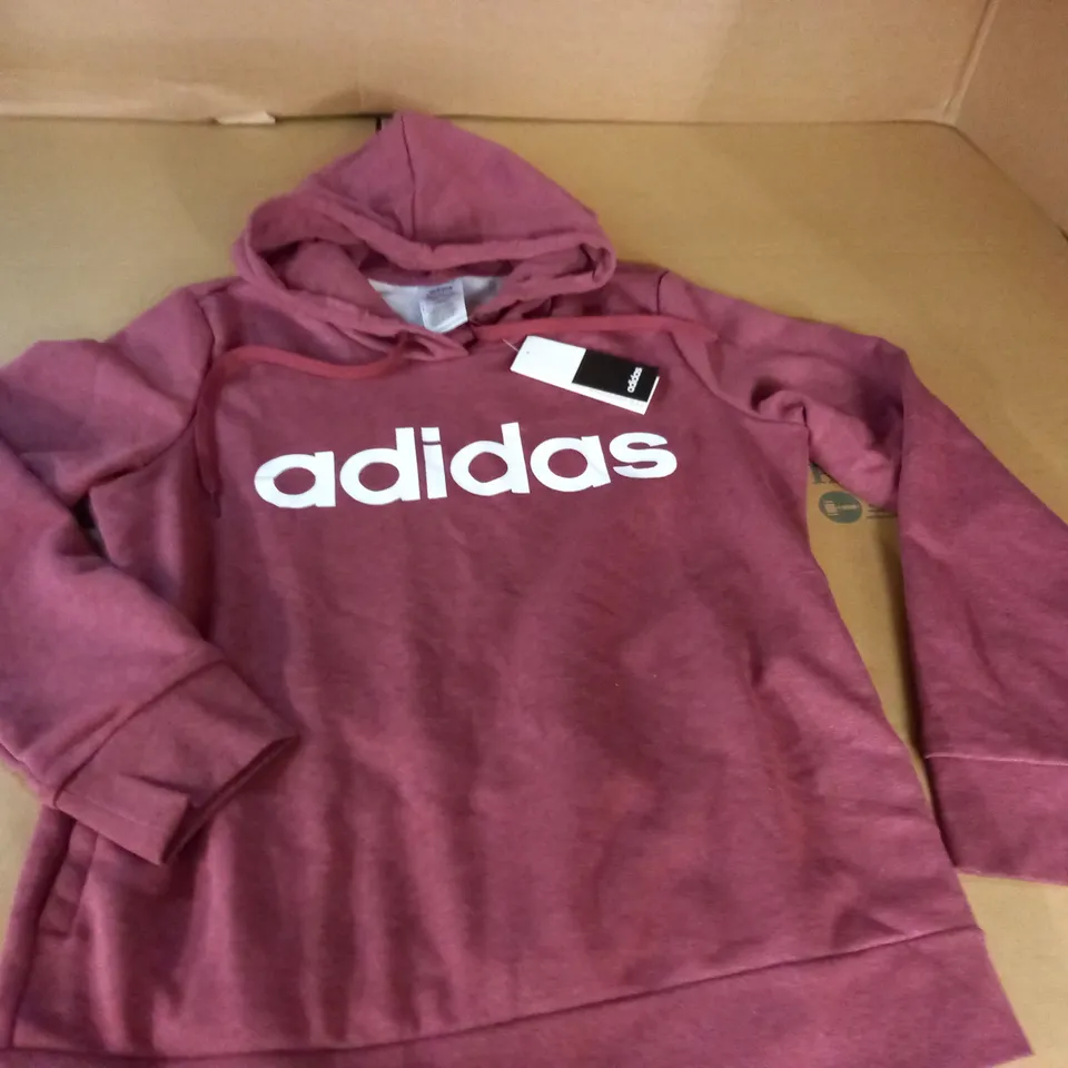 ADIDAS WOMENS HOODIE IN WASHED RED - L 16/18
