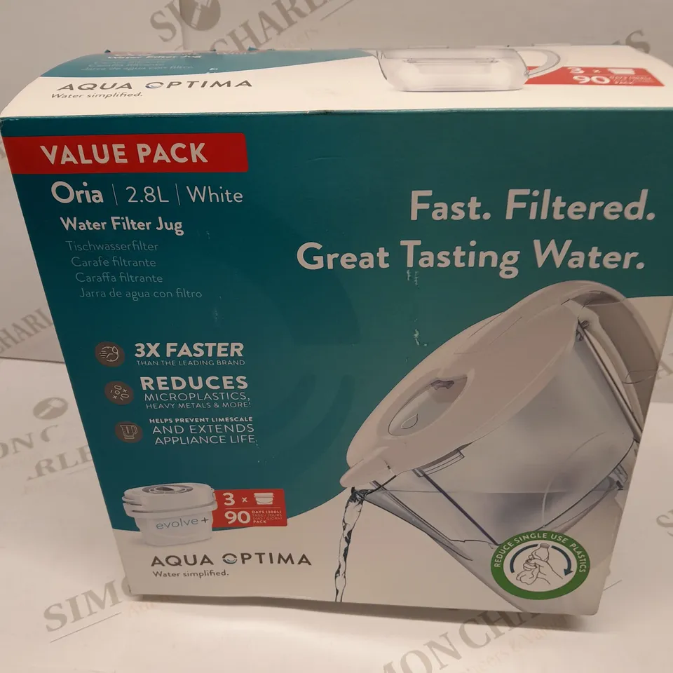 BRAND NEW BOXED ORIA AQUA OPTIMA WATER FILER JUG