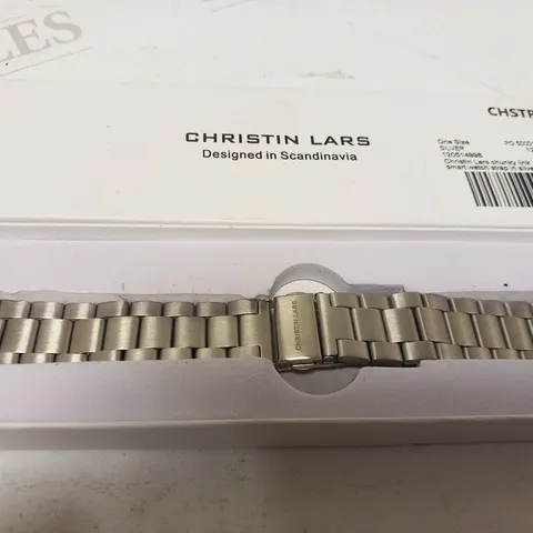 BOXED CHRISTIN LARS CHUNKY LINK SMART WATCH STRAP IN SILVER