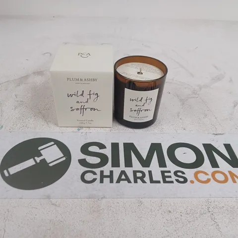 PLUM & ASHBY WILD FIG & SAFFRON SCENTED CANDLE - 220G (MADE IN ENGLAND)