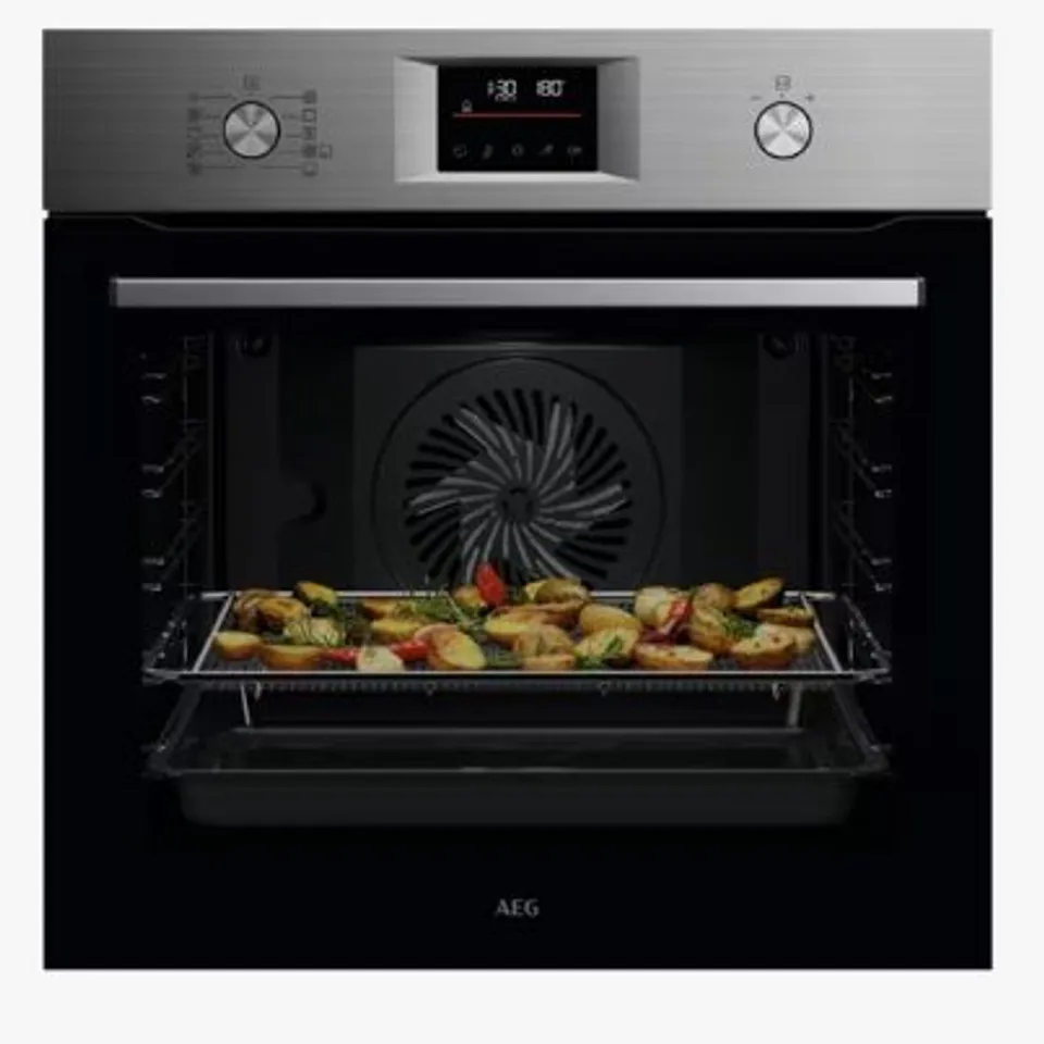 AEG OS6PB50AM BUILT IN ELECTRIC SINGLE OVEN, STAINLESS STEEL