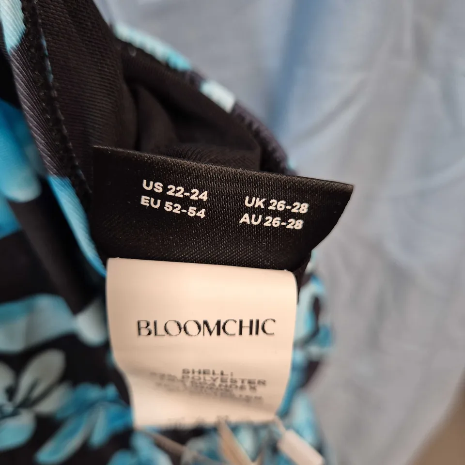 BLOOMCHIC BLUE FLORAL SLEEVELESS DRESS – UK 26-28 (US 22-24)