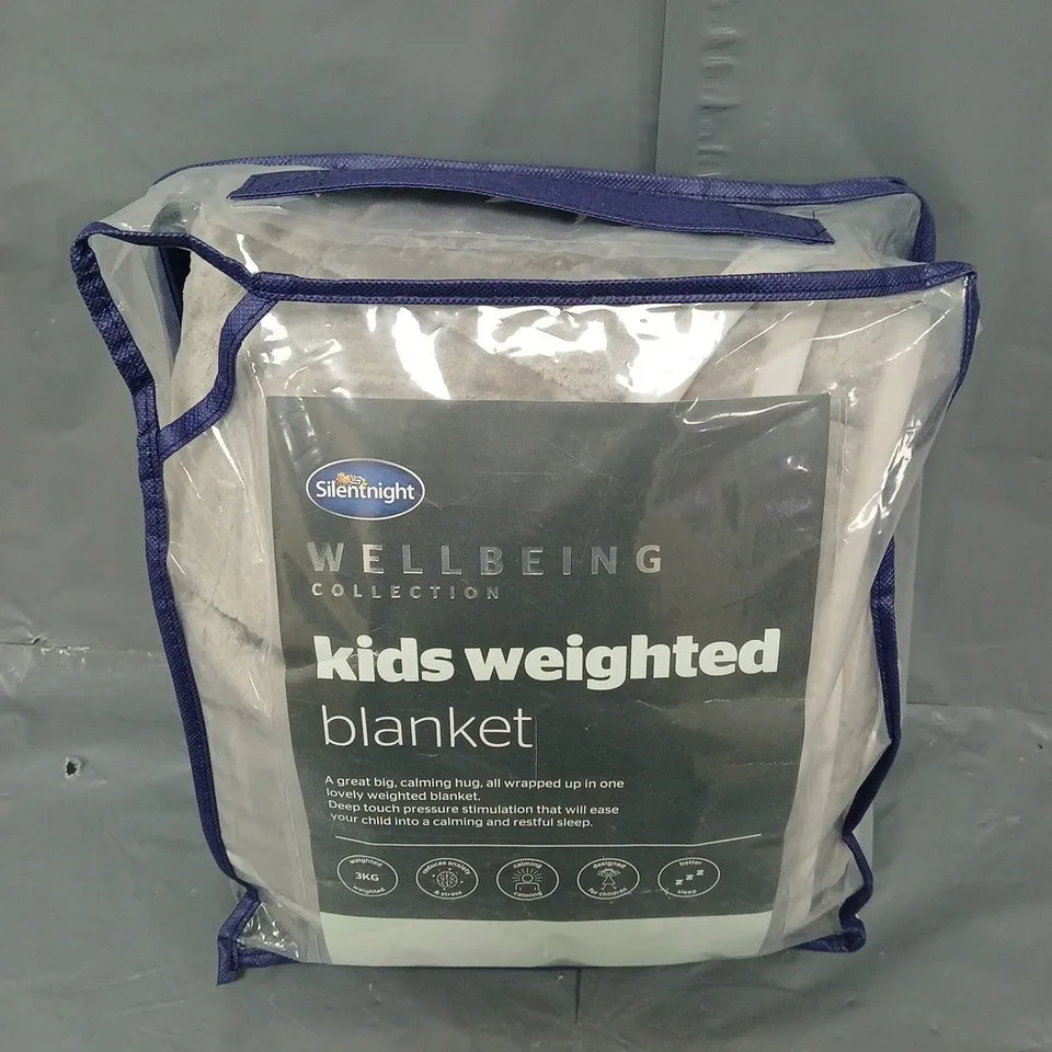 SILENTNIGHT WELLBEING COLLECTION KIDS WEIGHTED BLANKET IN GREY (3KG)