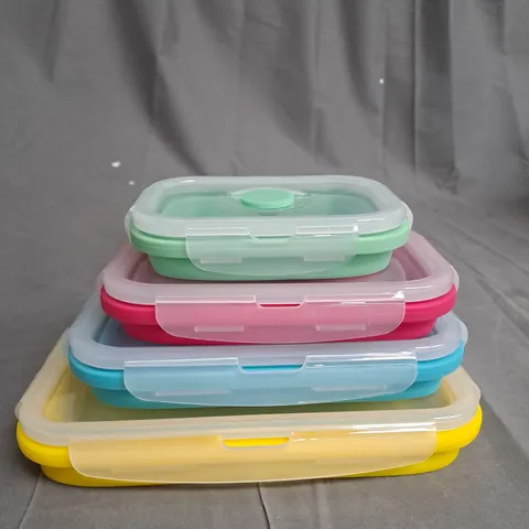 4 X FOLDABLE PLASTIC POT SET 