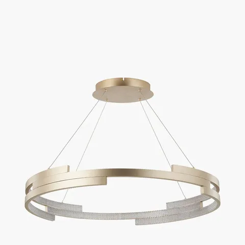 BOXED SIENNA GOLD METAL LED RING PENDANT