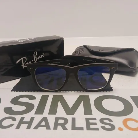 RAY-BAN RB2140S WAYFARER SUNGLASSES – BLACK, MADE IN ITALY