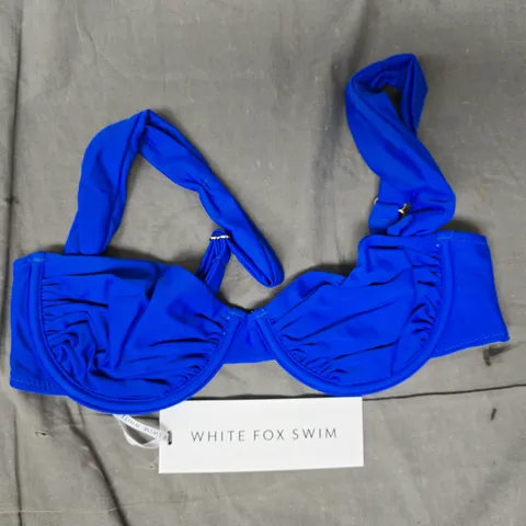 SHITE FOX ELOUERA BIKINI TOP IN COBALT BLUE SIZE SMALL