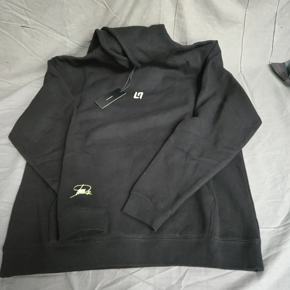 LANDO NORRIS EMBROIDRED HOODY IN BLACK SIZE M