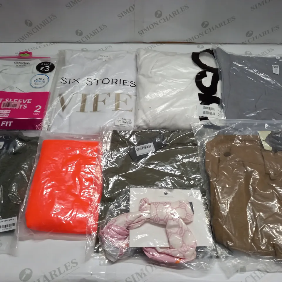 LARGE QUANTITY OF ASSORTED BAGGED CLOTHING ITEMS TO INCLUDE GEORGE, SIX STORIES AND MOTEL