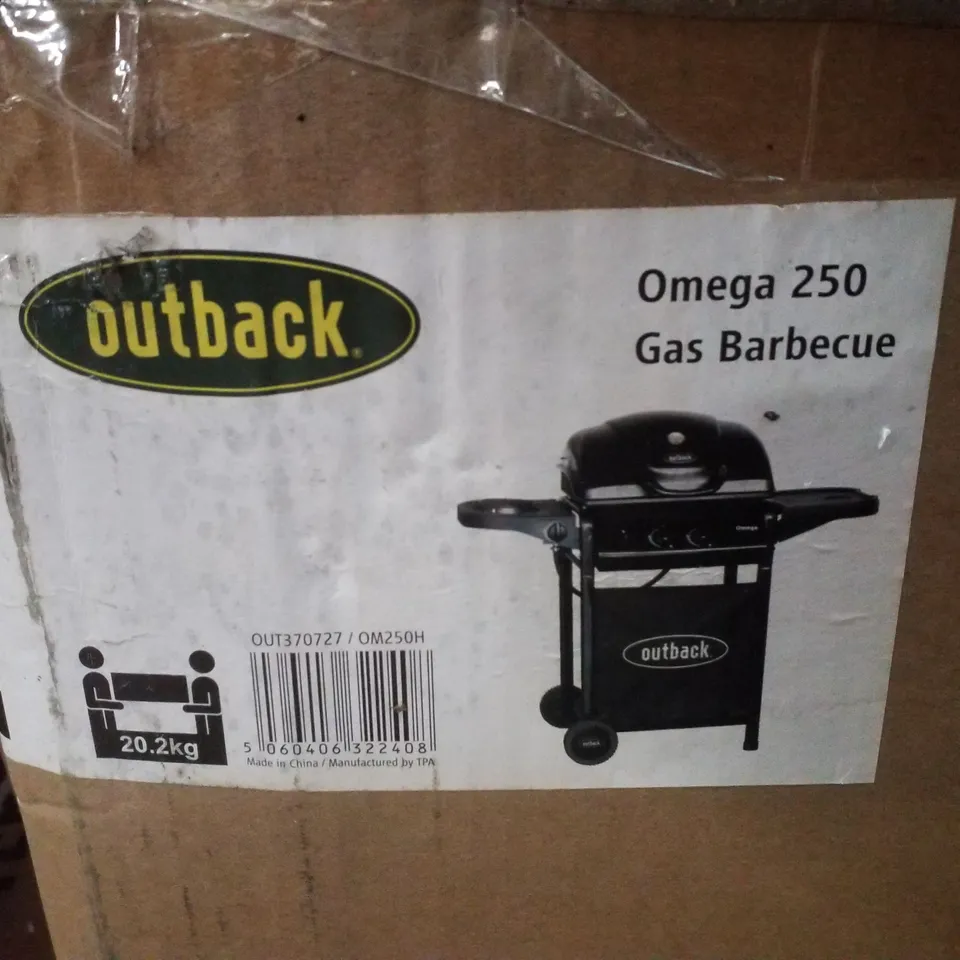 BOXED OUTBACK OMEGA 250 GAS BARBECUE 