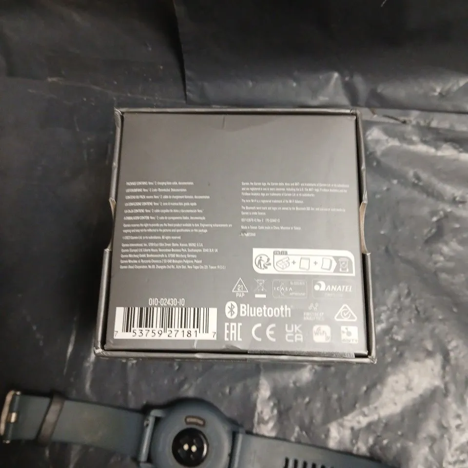 GARMIN VENU 2 SMARTWATCH – BLUE/GRAY STRAP (BOXED)