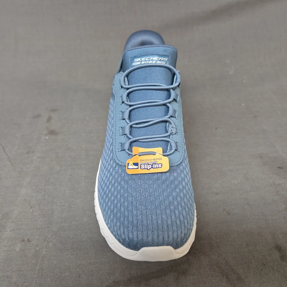 BOXED PAIR OF SKECHERS SLIP-IN SHOES IN SLATE BLUE UK SIZE 6