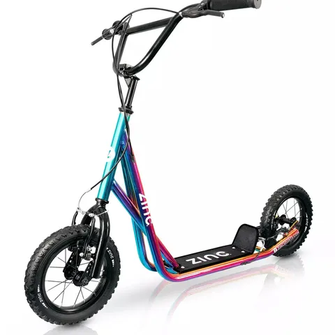 BOXED ZINC 12 INCH BMX SCOOTER- NEOCHROME - COLLECTION ONLY 