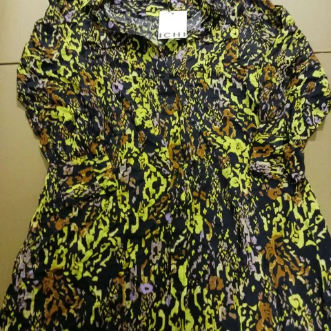 ICHI LADIES LONG SLEEVED MAXI DRESS MULTI-COLOURED SIZE 40