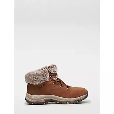 SKECHERS WATERPROOF LACE UP BOOT CHESTNUT SIZE 6.5