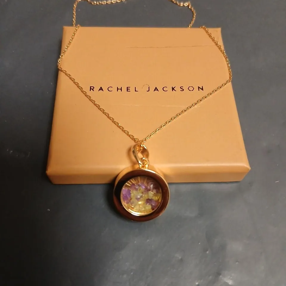 RACHEL JACKSON GOLD-TONE FLORAL PENDANT NECKLACE