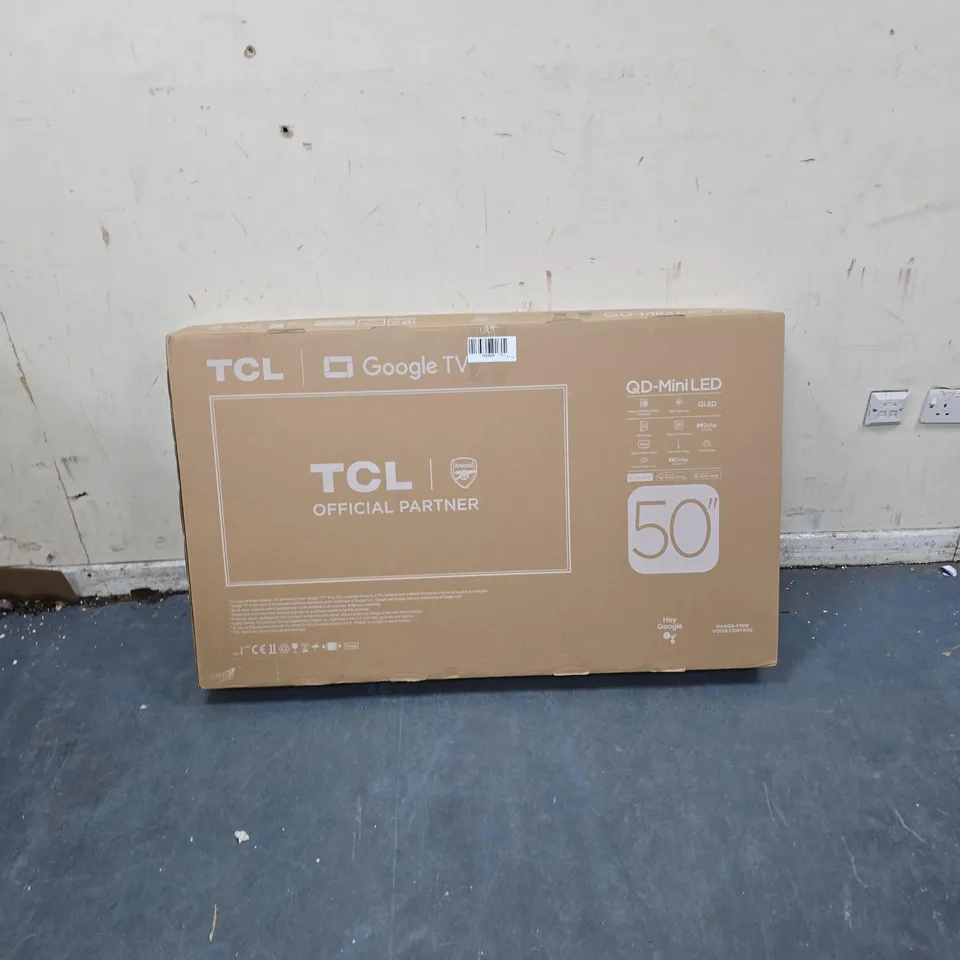 TCL 50-INCH GOOGLE TV QD MINI LED – BOXED - DAMAGED SCREEN 