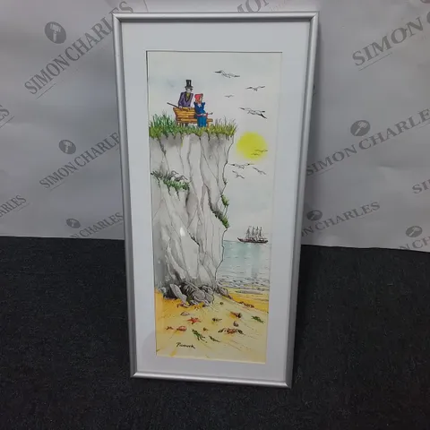 FRAMED CLIFFSIDE SCENE- PIDDUCK