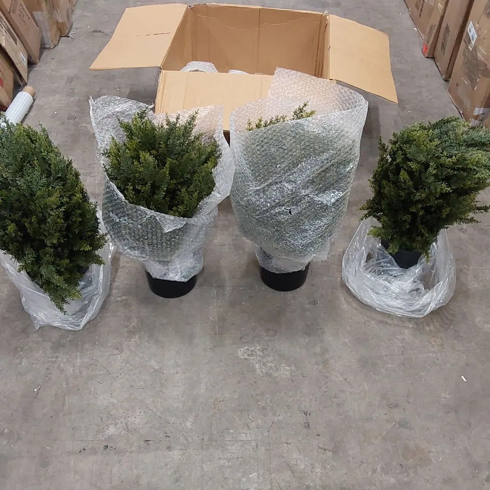 BOXED SET OF 4 ARTIFICIAL POTTED PANTS (1 BOX)