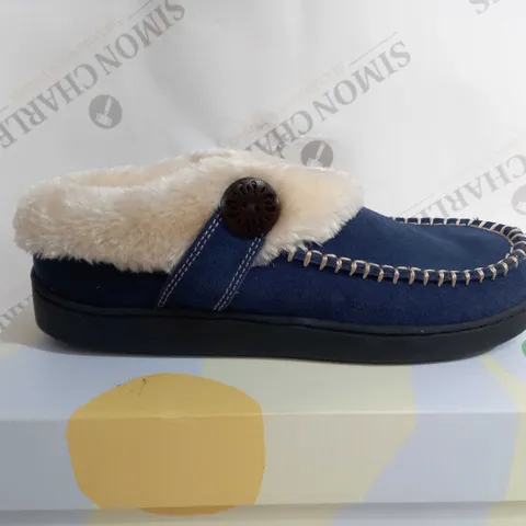 EARTH ORIGINS RUN ABOUT SLIPPER NAVY SIZE 7