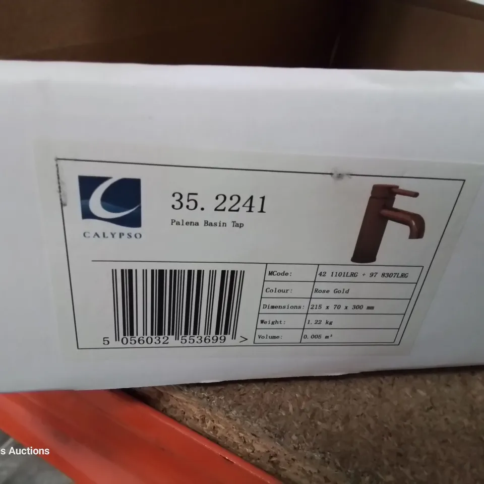 BRAND NEW BOXED  DESIGNER PALMA BASIN TAP WITH POP UP WASTE ROSE GOLD