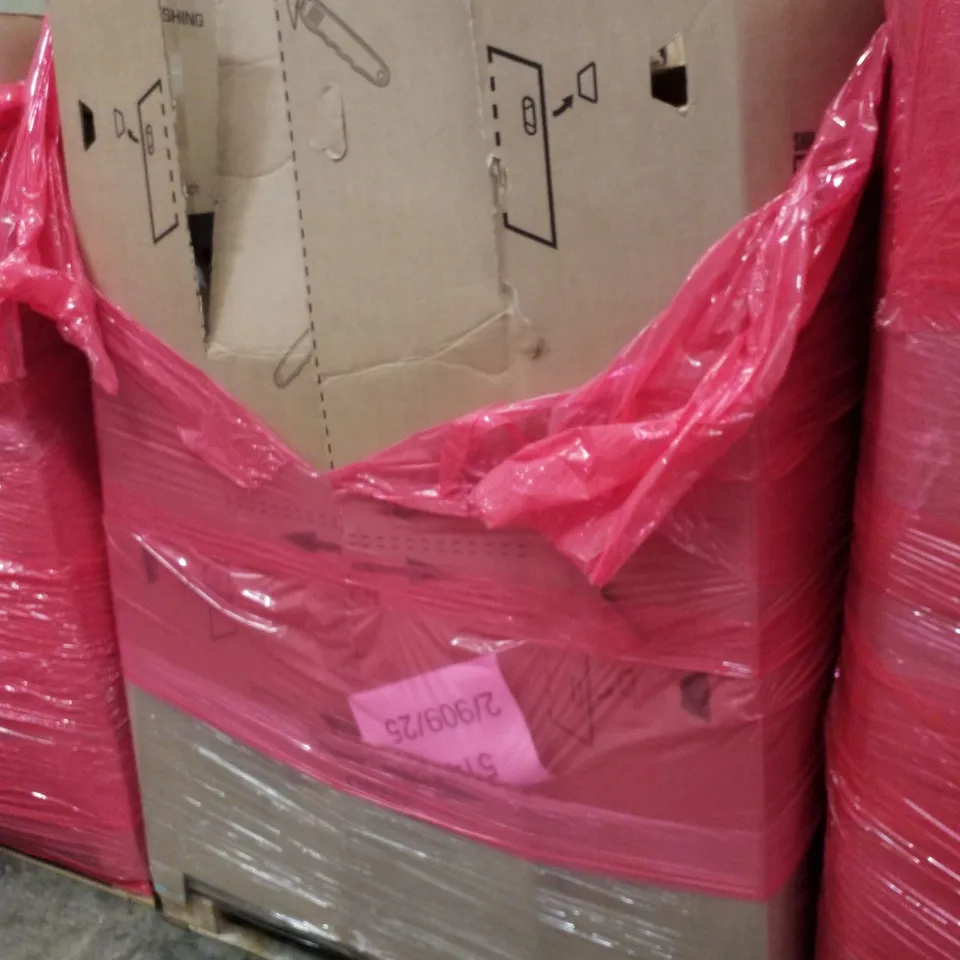 PALLET CONTAINING ASSORTED PRODUCTS INCLUDING AUDIO TURNTABLE, ELECTRIC HOB, SHOE STORAGE BOX, LAUNDRY SORTERS & POP UP TENT