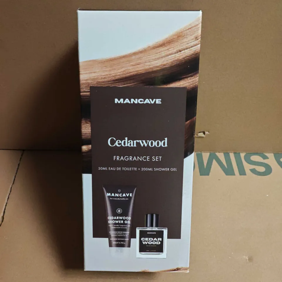 SEALED MANCAVE CEDARWOOD FRANGRANCE SET - 50ML EAU DE PARFUM 200ML SHOWER GEL
