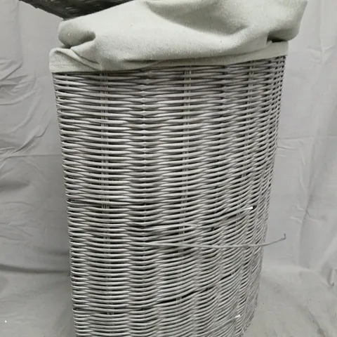 RATTAN LAUNDRY CORNER HAMPER