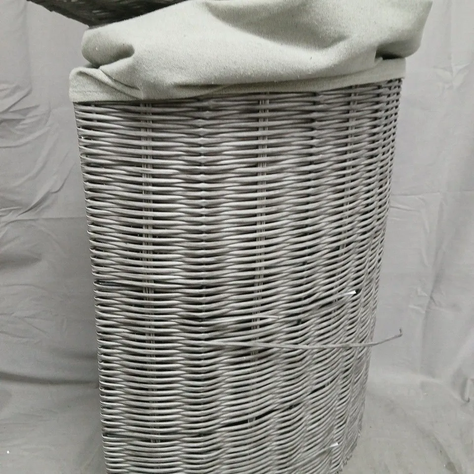RATTAN LAUNDRY CORNER HAMPER