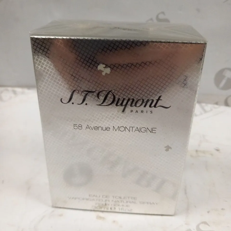BOXED AND SEALED J.T. DUPONT 58 AVENUE MONTAIGNE EAU DE TOILETTE 30ML