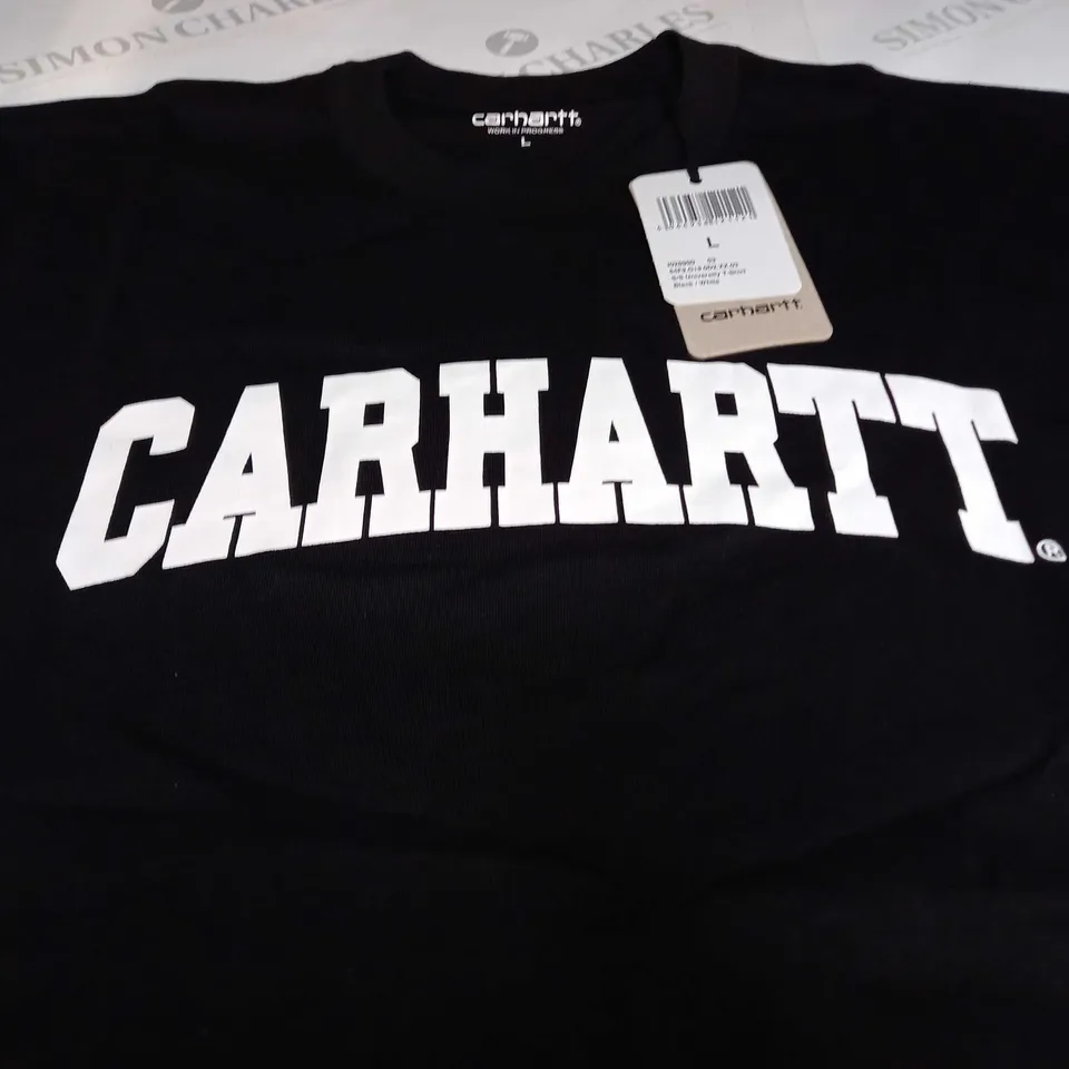 CARHARTT UNIVERSITY T-SHIRT IN BLACK - LARGE