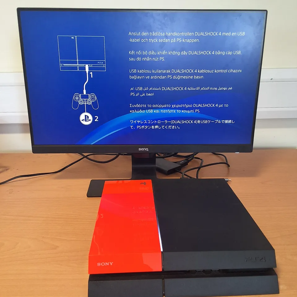 UNBOXED SONY PLAYSTATION 4 CONSOLE IN BLACK/RED
