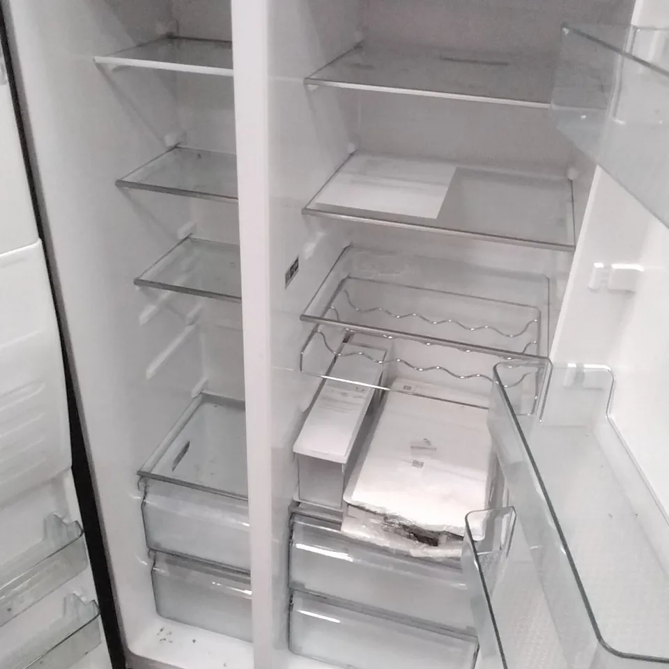 HISENSE PUREFLAT RS5P535NTFDUK NON-PLUMBED TOTAL NO FROST AMERICAN FRIDGE FREEZER – BLACK STAINLESS STEEL – D RATED #408208