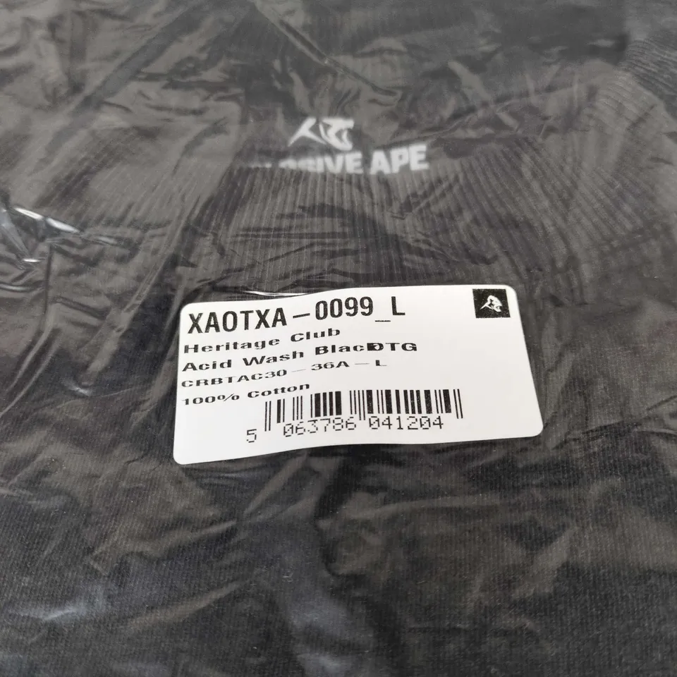 XPLOSIVE APE HERITAGE CLUB ACID WASH T SHIRT BLACK LARGE