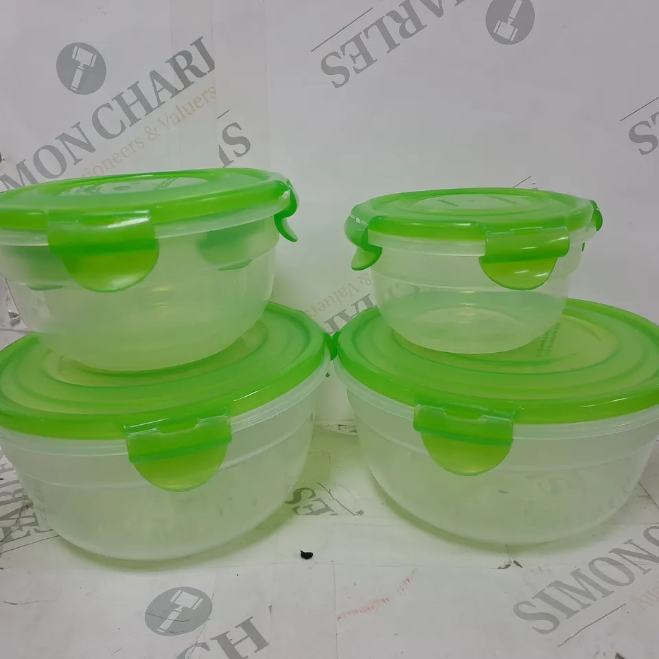 SET OF 4 UNBRANDED STORAGE CONTAINERS 