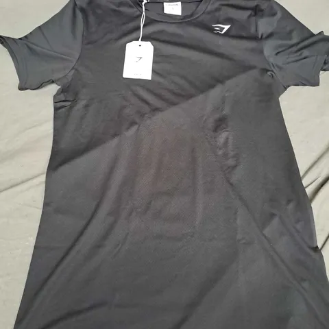 GYMSHARK ARRIVAL T-SHIRT IN BLACK - SMALL