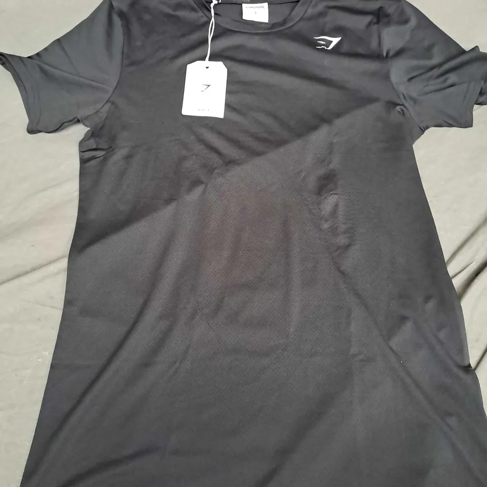GYMSHARK ARRIVAL T-SHIRT IN BLACK - SMALL