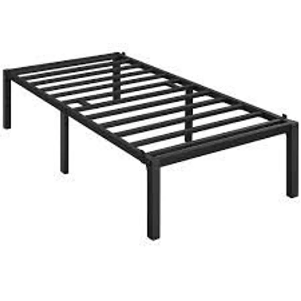 BOXED YAHEETECH BED FRAME - BLACK // SIZE: 90 X 190cm (1 BOX)