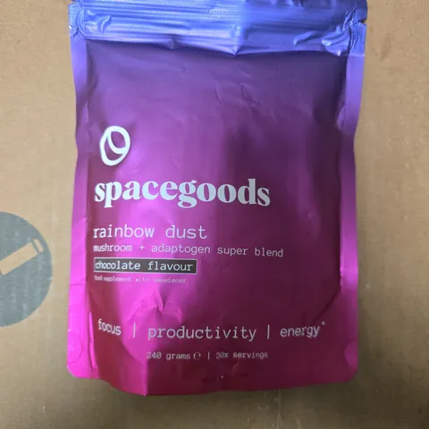 SPACEGOODS RAINBOW DUST MUSHROOM + ADAPTOGEN SUPER BLEND – CHOCOLATE FLAVOUR, 240 G