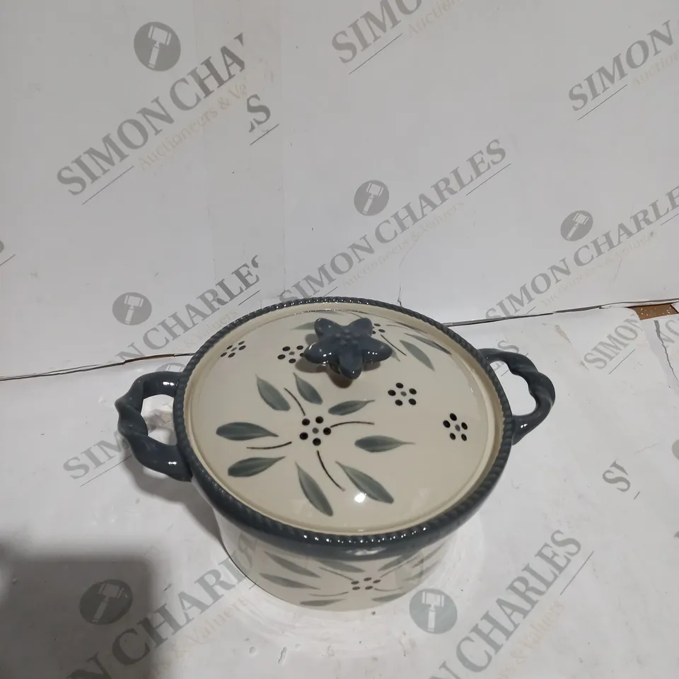 TEMP-TATIONS CERAMIC ROUND CASSEROLE BAKER SET 