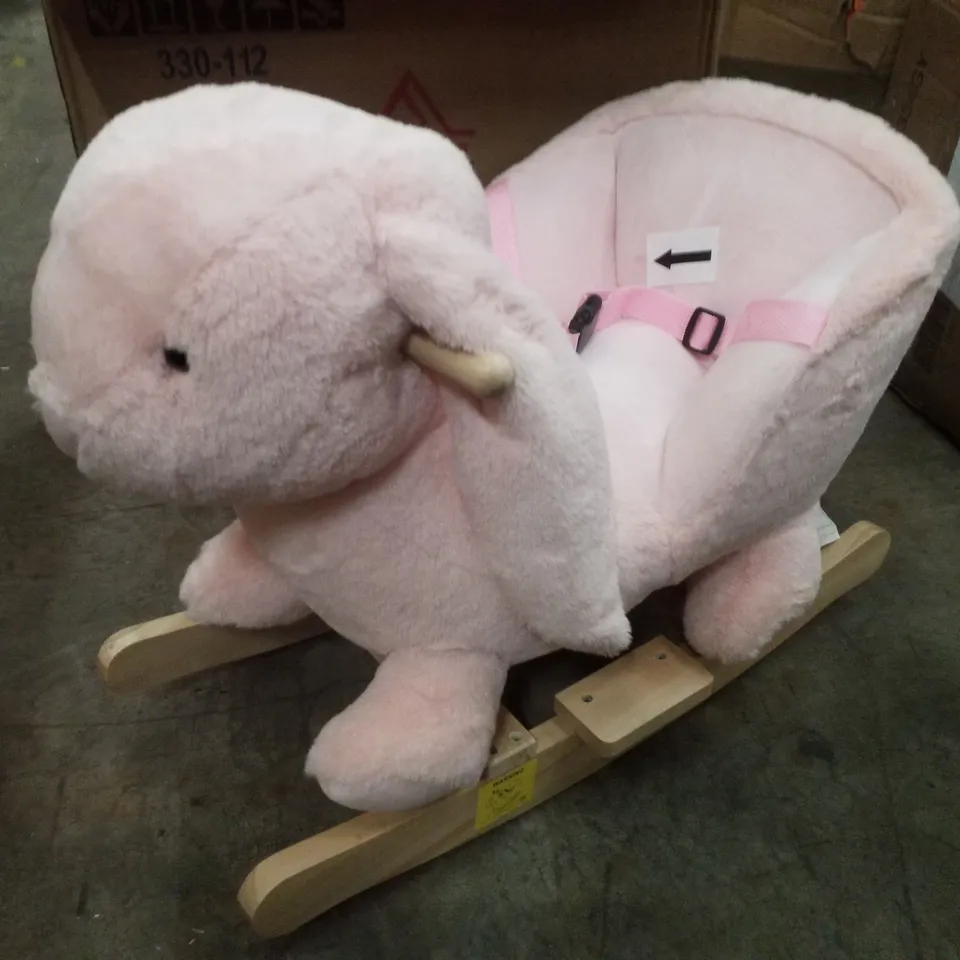 BOXED HOMCOM PINK BUNNY ROCKING HORSE 