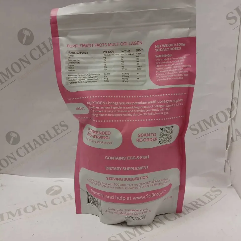PEPTIGEN - MULTI COLLAGEN PEPTIDES POWDER | SO BODY CO (300G)