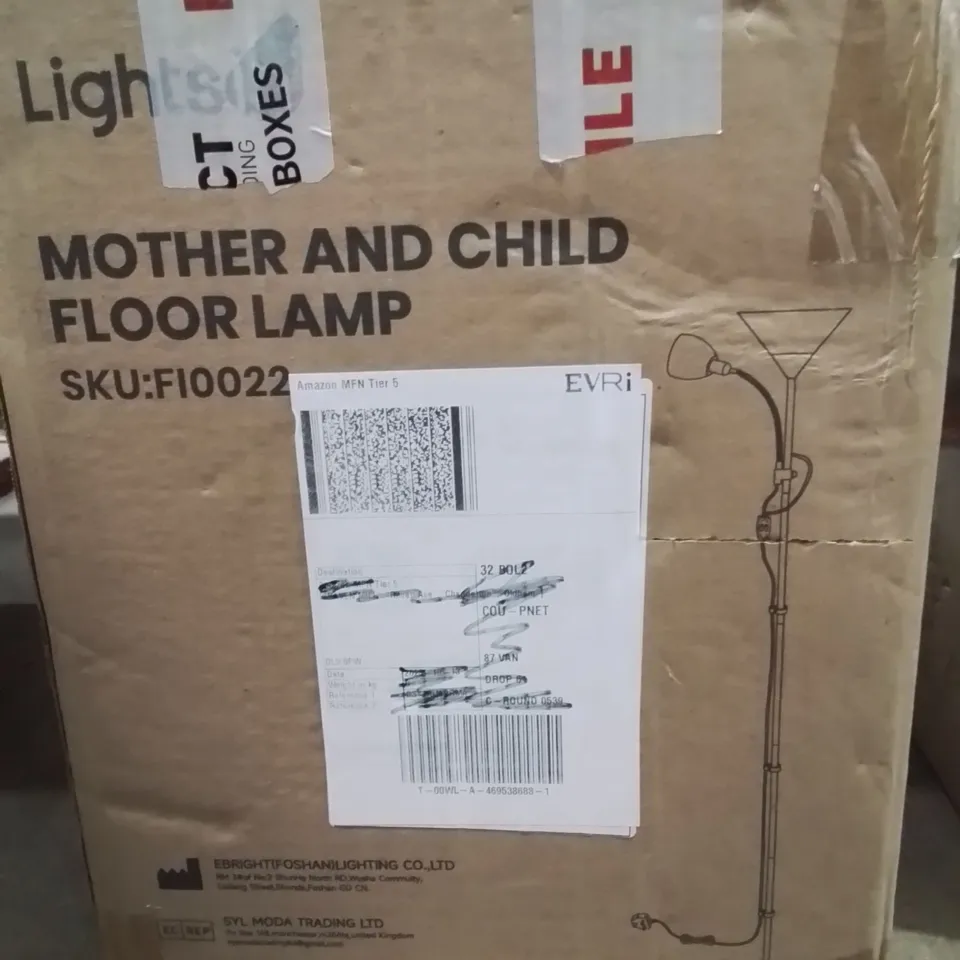 BOXED MOTHER AND CHILD FLOOR LAMP